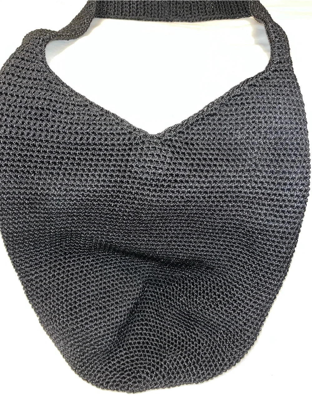 The Sak Black Knit Shoulder Bag